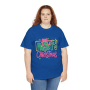 Festive Merry Christmas Tee - Unisex Heavy Cotton T-Shirt, Holiday Shirt, Christmas Gift, Cozy Winter Apparel, Family Gathering Outfit