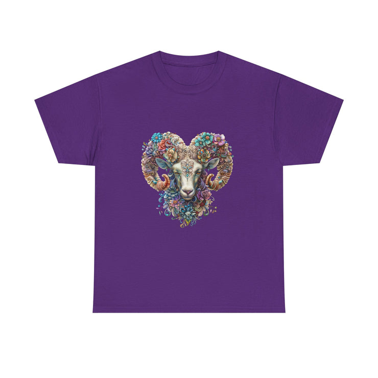 Bohemian Ram Heart Tee, Unisex Shirt, Festival Wear, Nature Lover Gift, Eco-Friendly Fashion, Gift for Him/Her