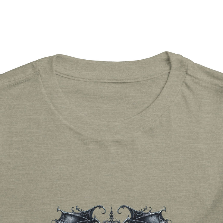Gothic Dragon Toddler Tee, Cute Kids Shirt, Toddler Short Sleeve Tee, Unique Gift Idea, Halloween Outfit, Trendy Kids Apparel