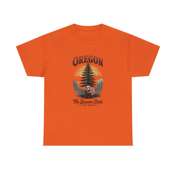 Oregon Graphic Tee - Vintage Style Unisex Cotton T-Shirt, Great for Nature Lovers, Casual Wear, USA States Design