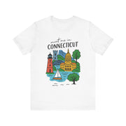 Connecticut Graphic Tee, Unisex Short Sleeve Shirt, Casual Travel Wear, Souvenir Gift, USA States Name