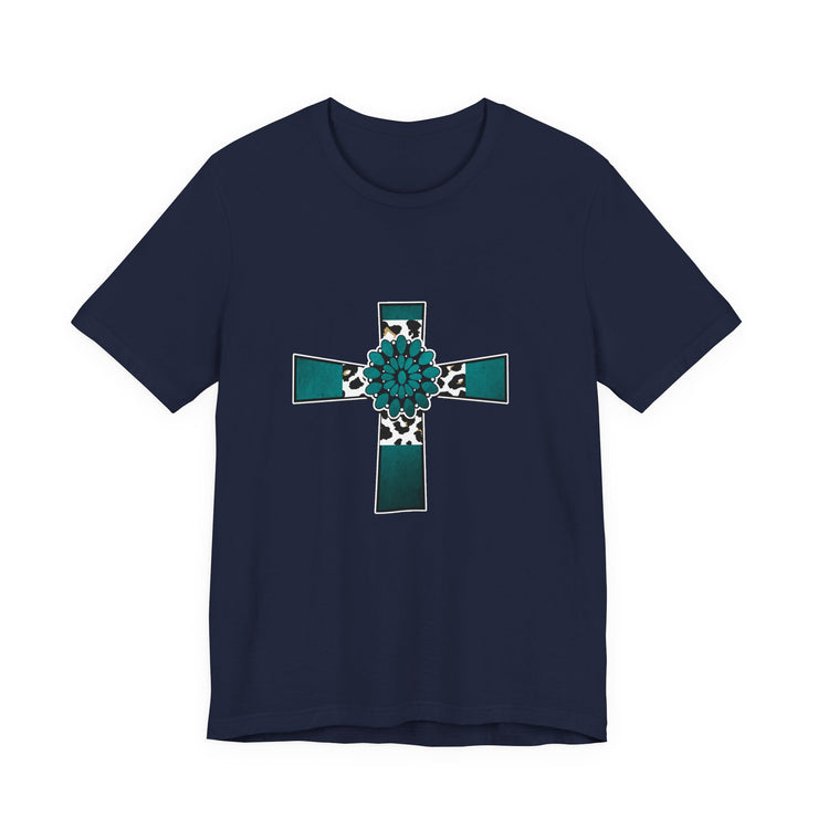 Stylish Religious Cross Tee, Unisex Trendy Shirt for Faith & Inspiration, Perfect Gift for Easter, Baptism, or Everyday Wear