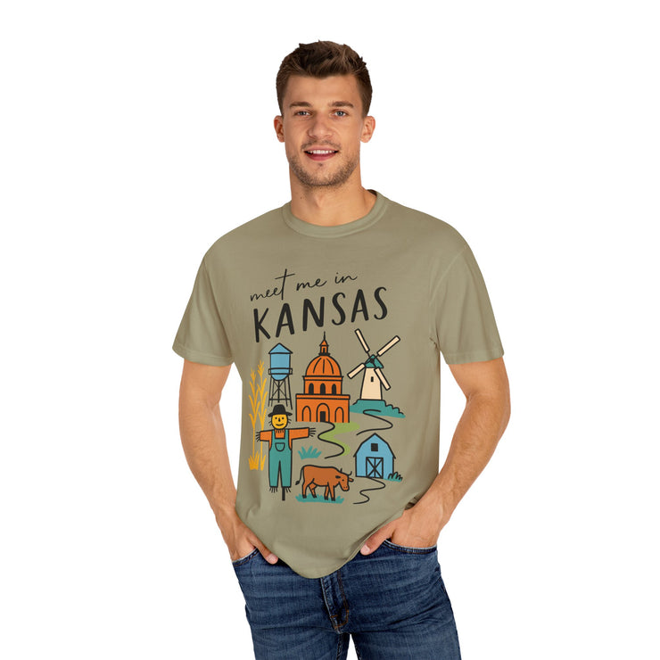 Kansas Adventure T-Shirt, Unisex Graphic Tee, Gift for Travelers,  USA States Design