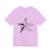 Inspirational Star Graphic Tee | Motivational Unisex Jersey Shirt, Casual Wear, Gift for Friends, Christian Design