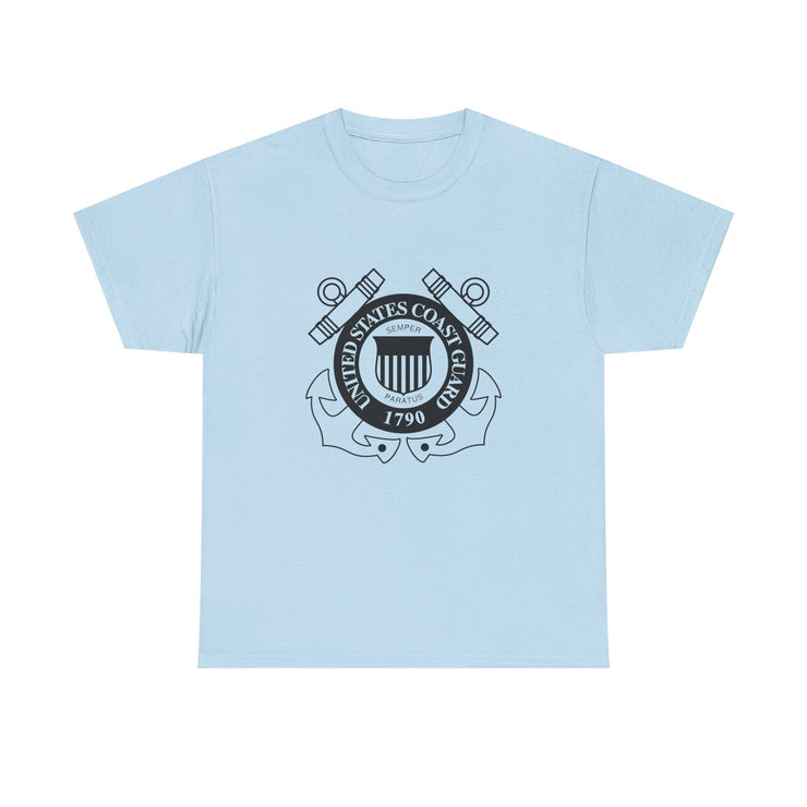 US Coast Guard Heavy Cotton Tee - Unisex, Apparel, Gift for Veterans, Nautical Spirit, Casual Wear, Summer Style