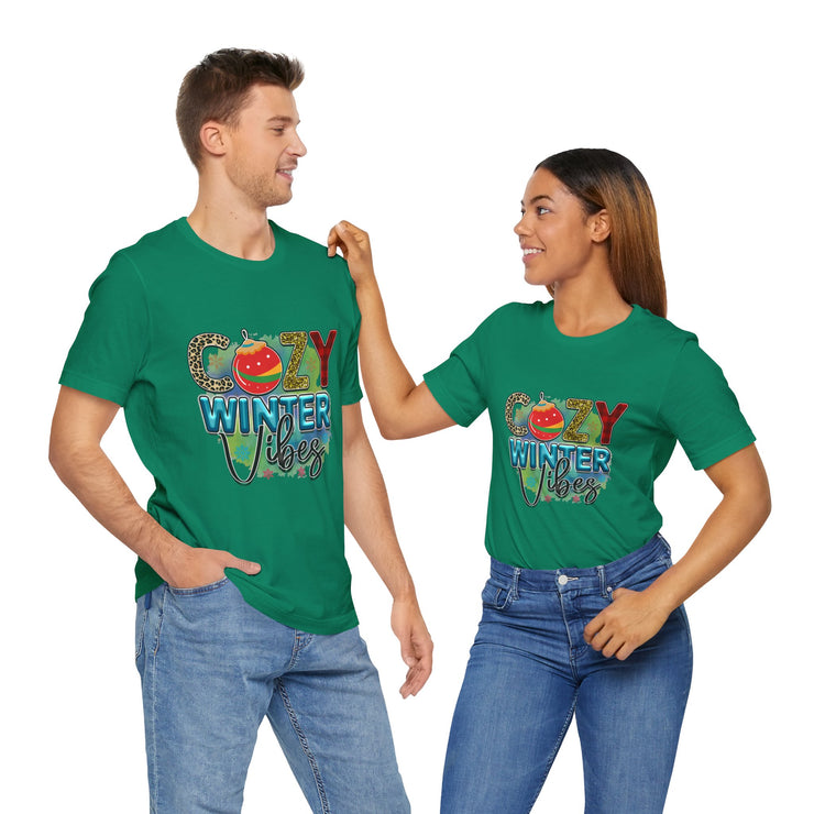 Cozy Winter Vibes Tee, Unisex Christmas T-Shirt, Holiday Gift, Winter Apparel,