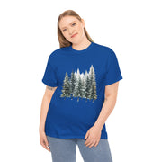 Nature-Inspired Unisex Heavy Cotton Tee, Forest T-Shirt, Outdoor Lifestyle Apparel, Eco-Friendly Gift, Casual Wear, Nature Lover's Top