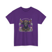 Boho Bull Graphic Tee | Unisex Heavy Cotton T-Shirt | Festival Wear, Gift for Nature Lovers, Casual Outfit, Animal Art