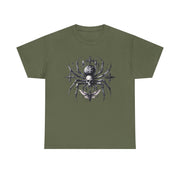 Gothic Spider Tee - Unisex Heavy Cotton Shirt for Halloween, Casual Wear, Unique Gift, Alternative Fashion, Edgy Apparel
