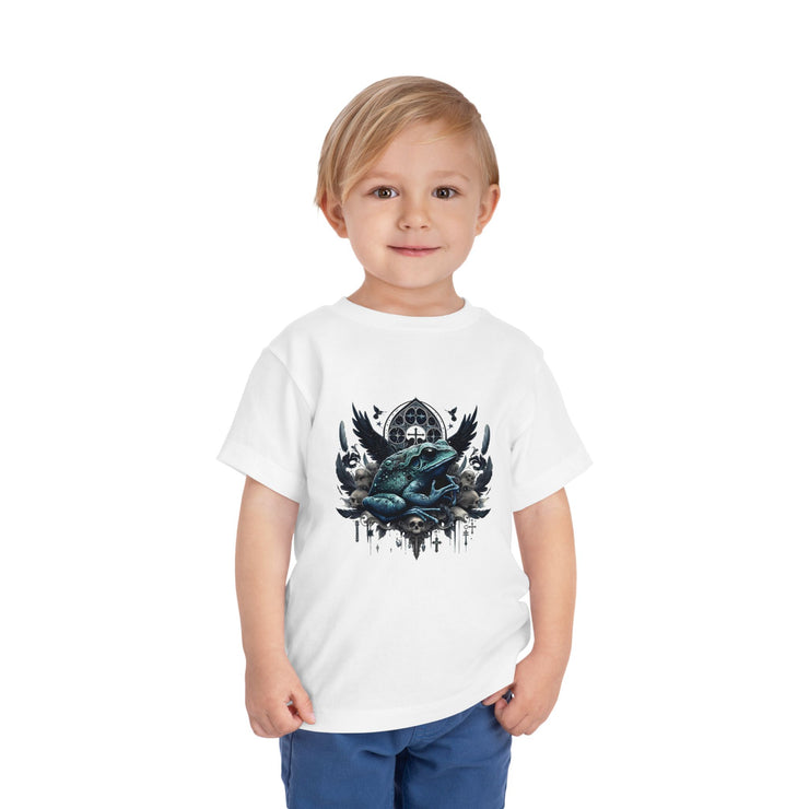 Toddler Short Sleeve Tee Featuring Unique Frog Design, Cute Kid's Top, Gift for Little Ones, Playful Graphic T-Shirt, Fun Nature Apparel