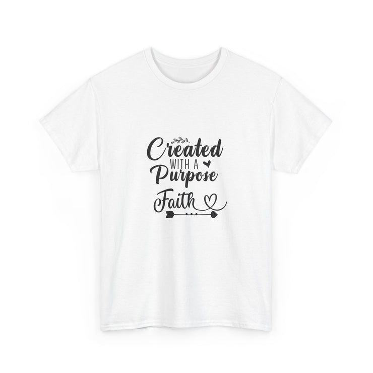Faith-Inspired Unisex Heavy Cotton Tee, Motivational Shirt, Gift for Believers, Spiritual Wear, Affirmation Clothing