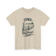 Iowa The Hawkeye State T-Shirt, Vintage Style Tee, Unisex Cotton Shirt, Iowa Pride Gift, USA States Design