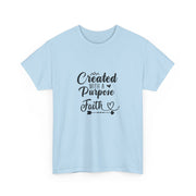 Faith-Inspired Unisex Heavy Cotton Tee, Motivational Shirt, Gift for Believers, Spiritual Wear, Affirmation Clothing