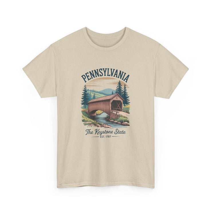 Pennsylvania Vintage Graphic Tee, Unisex T-Shirt, Nature Lover Gift, Travel Souvenir, State Pride Apparel