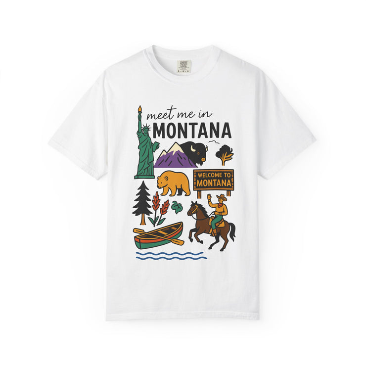 Cool Montana Graphic T-Shirt, Perfect for Travelers, Adventure Lovers, USA States Design