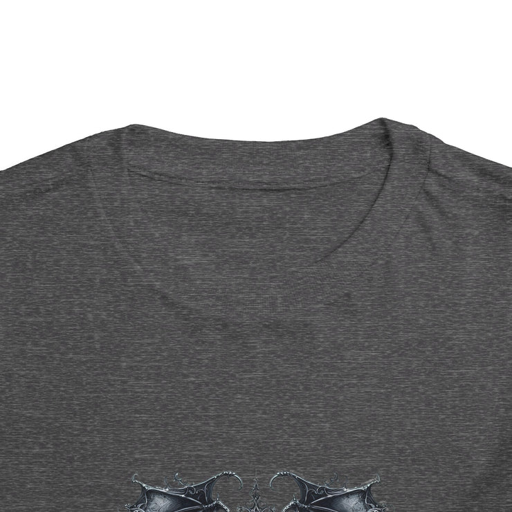 Gothic Dragon Toddler Tee, Cute Kids Shirt, Toddler Short Sleeve Tee, Unique Gift Idea, Halloween Outfit, Trendy Kids Apparel