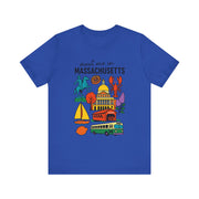 Meet Me in Massachusetts Tee - Unisex Jersey Short Sleeve Shirt, Massachusetts Travel T-Shirt, USA States Design