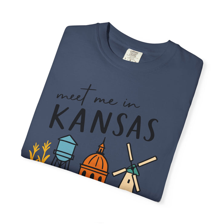 Kansas Adventure T-Shirt, Unisex Graphic Tee, Gift for Travelers,  USA States Design