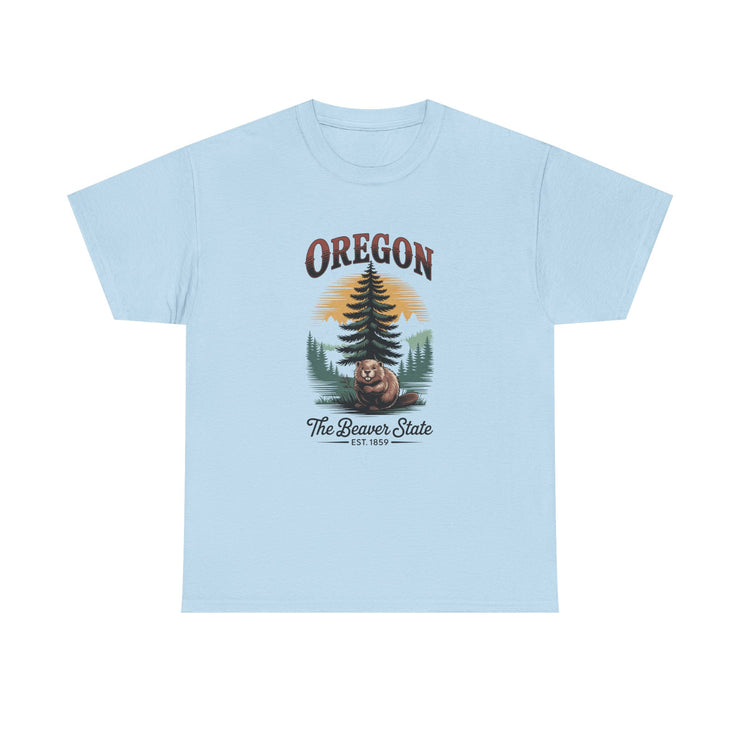 Oregon Graphic Tee - Vintage Style Unisex Cotton T-Shirt, Great for Nature Lovers, Casual Wear, USA States Design