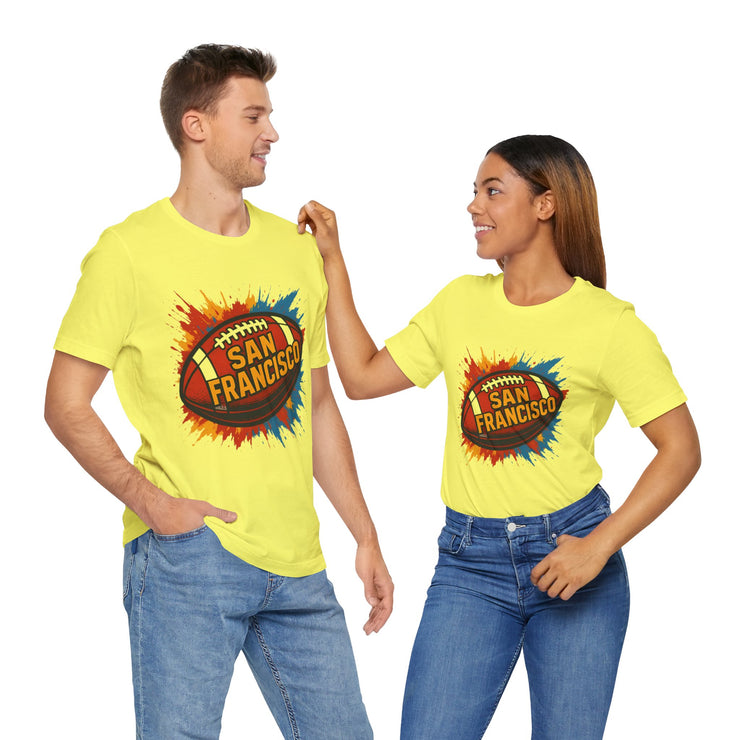 San Francisco Football Tee | Unisex Short Sleeve Shirt for Fans, Game Day Apparel, Sports Design, Casual Wear,