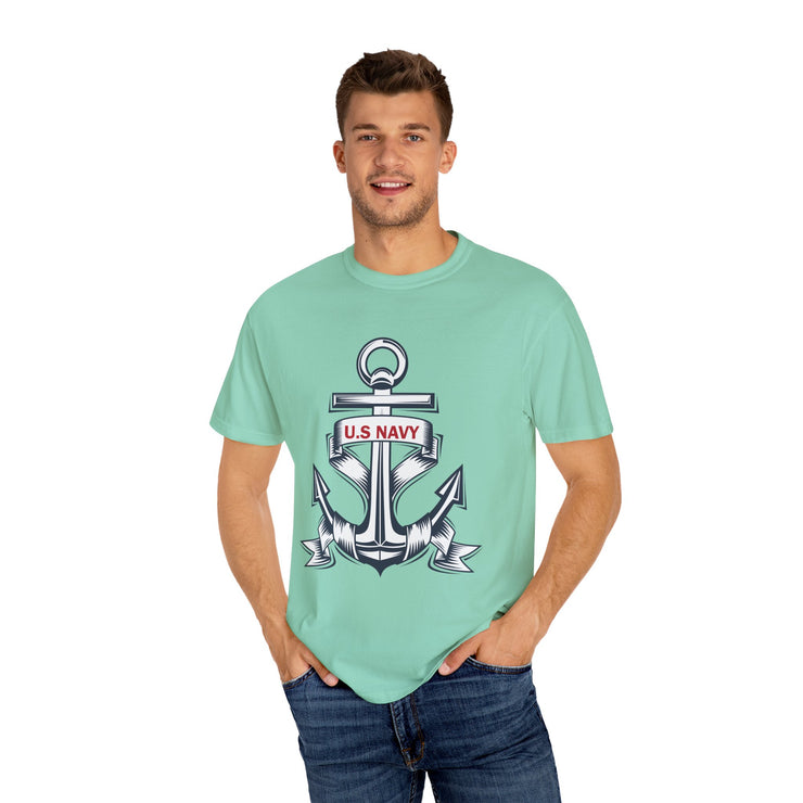 Unisex T-Shirt with U.S. Navy Anchor Design, Casual Tee, Maritime Gift, Sailor Apparel, Patriotic Wear, Summer Style