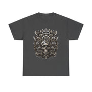 Gothic Skull Tee - Unisex Heavy Cotton T-Shirt, Unique Graphic Shirt, Casual Wear, Edgy Fashion, Gift for Him/Her, Halloween Style