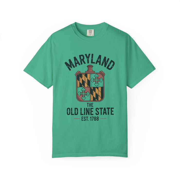 Maryland Pride Unisex Garment-Dyed T-shirt, Vintage Maryland Shirt, Maryland State Pride Tee, Gift for Marylanders, USA States Design