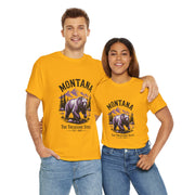Montana Bear Graphic Tee | Unisex Heavy Cotton Tee, Adventure Shirt, Nature Lover Gift, Hiking Apparel, Travel Tee, Wilderness Wear, USA States Design