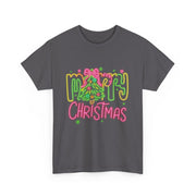 Festive Merry Christmas Tee - Unisex Heavy Cotton T-Shirt, Holiday Shirt, Christmas Gift, Cozy Winter Apparel, Family Gathering Outfit