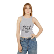Be Still and Know Women's Crop Tank Top | Comfortable Bible Verse Apparel | Christian Design