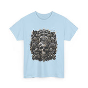 Gothic Skull Tee - Unisex Heavy Cotton T-Shirt, Unique Graphic Shirt, Casual Wear, Edgy Fashion, Gift for Him/Her, Halloween Style