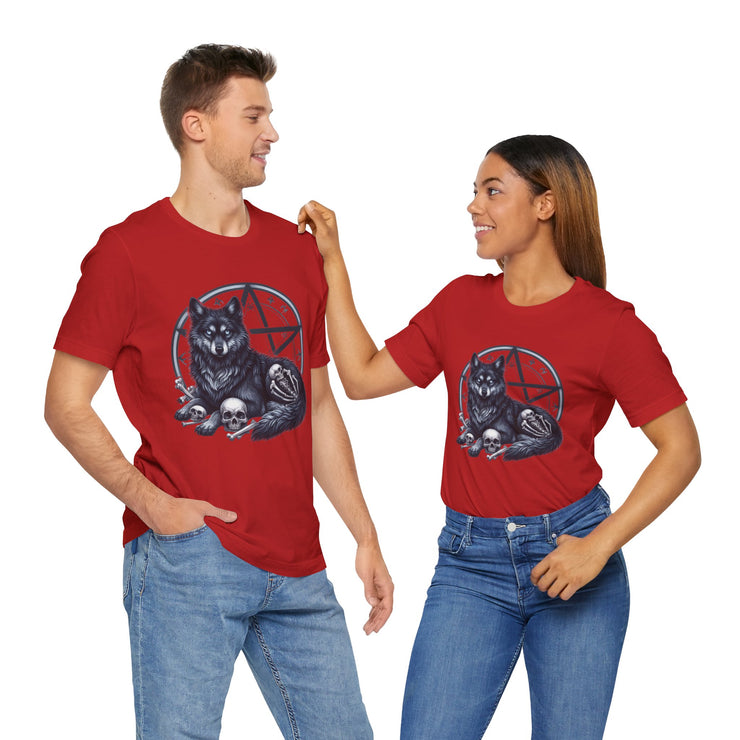 Gothic Wolf Tee | Unisex Graphic Shirt, Casual Outfit, Halloween Gift, Spooky Style, Animal Lover Apparel