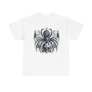 Gothic Spider Graphic Tee | Unisex Heavy Cotton Tee, Halloween Shirt, Alternative Fashion, Edgy Apparel, Gift for Her/Him