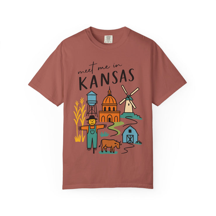 Kansas Adventure T-Shirt, Unisex Graphic Tee, Gift for Travelers,  USA States Design