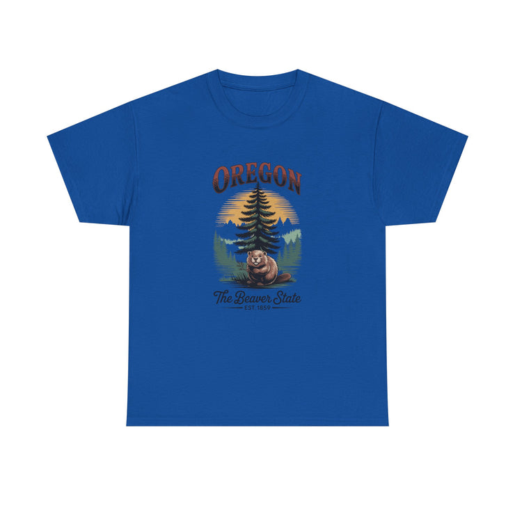 Oregon Graphic Tee - Vintage Style Unisex Cotton T-Shirt, Great for Nature Lovers, Casual Wear, USA States Design