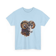 Bohemian Ram Graphic Tee, Casual Apparel, Gift for Animal Lovers, Festival Wear, Unisex T-Shirt, Nature-Inspired Clothing