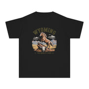 Wyoming Horse Youth Tee, Casual T-Shirt, Kids Graphic Tee, USA States Design, Horse Lover Gift, State Pride Apparel