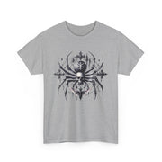 Gothic Spider Tee - Unisex Heavy Cotton Shirt for Halloween, Casual Wear, Unique Gift, Alternative Fashion, Edgy Apparel