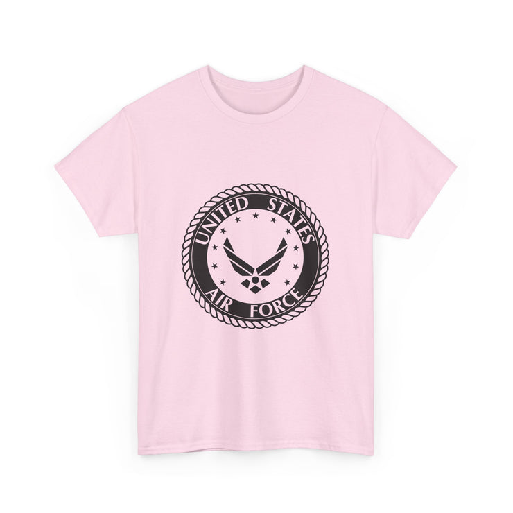 Unisex Heavy Cotton Tee with United States Air Force Design, Military Gifts, Veteran Apparel, Patriotic T-Shirt, Air Force Merchandise