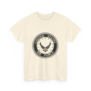 Unisex Heavy Cotton Tee with United States Air Force Design, Military Gifts, Veteran Apparel, Patriotic T-Shirt, Air Force Merchandise