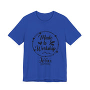 Christian Faith Tee - Made to Worship, Inspirational Shirt for Church, Faith-Based Gift, Bible Verse Apparel,