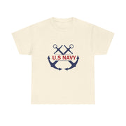Navy Style Unisex Heavy Cotton Tee, U.S. Navy Tee, Military Pride Shirt, Veteran's Gift, Casual Wear