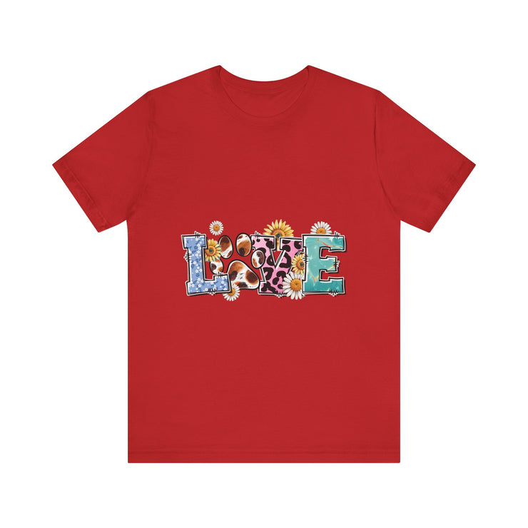 Love-Inspired Unisex Jersey Tee, Casual Wear, Gift for Her,  Sweetheart Gift, Summer Fashion, Festival Outfit