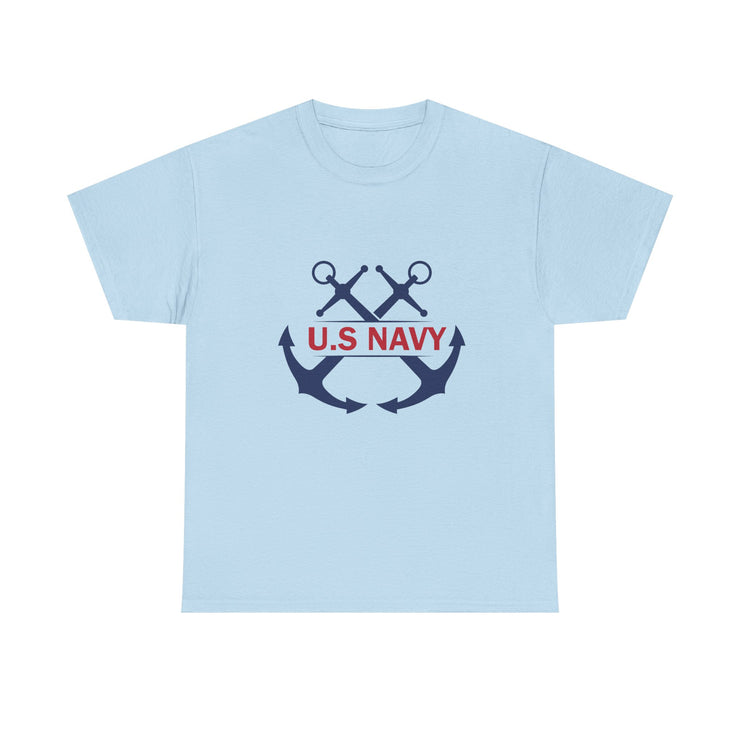 Navy Style Unisex Heavy Cotton Tee, U.S. Navy Tee, Military Pride Shirt, Veteran's Gift, Casual Wear