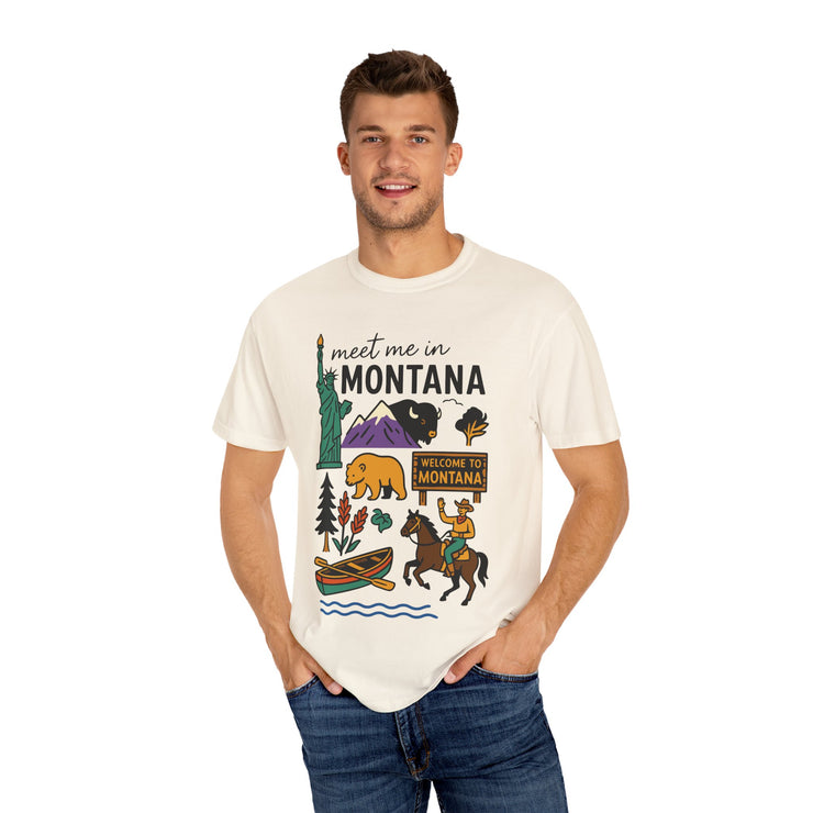 Cool Montana Graphic T-Shirt, Perfect for Travelers, Adventure Lovers, USA States Design