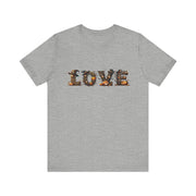 Love Typography Unisex Tee, Casual Love Shirt, Gift for Her, Heartfelt Tee, Valentine's Day Gift, Halloween Design