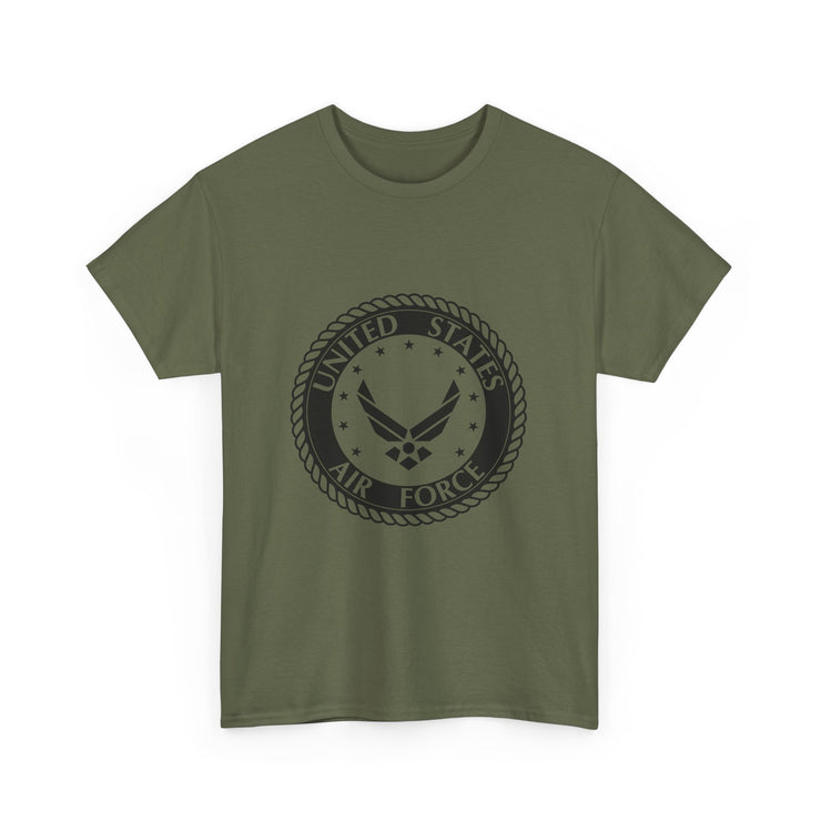 Unisex Heavy Cotton Tee with United States Air Force Design, Military Gifts, Veteran Apparel, Patriotic T-Shirt, Air Force Merchandise