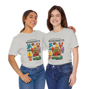 Meet Me in Massachusetts Tee - Unisex Jersey Short Sleeve Shirt, Massachusetts Travel T-Shirt, USA States Design