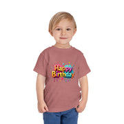 Happy Birthday Toddler Tee, Kids Birthday Gift, Short Sleeve Tee, Birthday Outfit, Toddler Shirt, Celebration Apparel