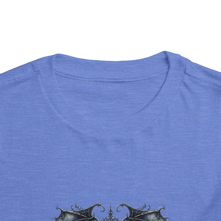 Gothic Dragon Toddler Tee, Cute Kids Shirt, Toddler Short Sleeve Tee, Unique Gift Idea, Halloween Outfit, Trendy Kids Apparel
